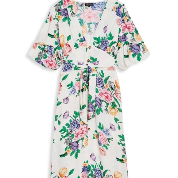 NWT Topshop Midi Dress - Picture 4 of 6